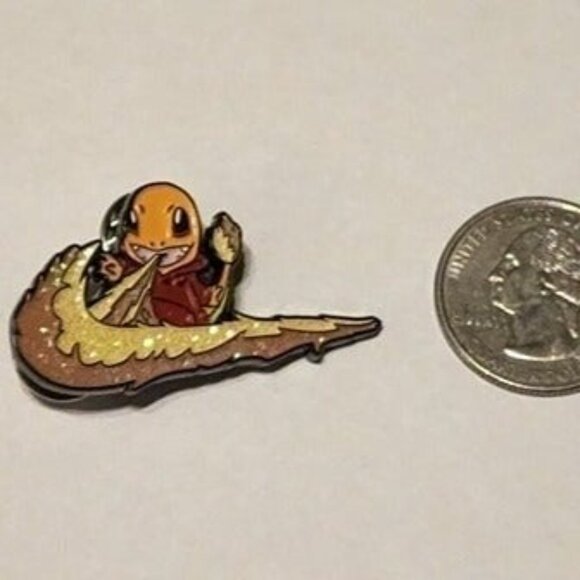 Pokemon Charmander Fire Breathing Nike Enamel Pin - Picture 4 of 5